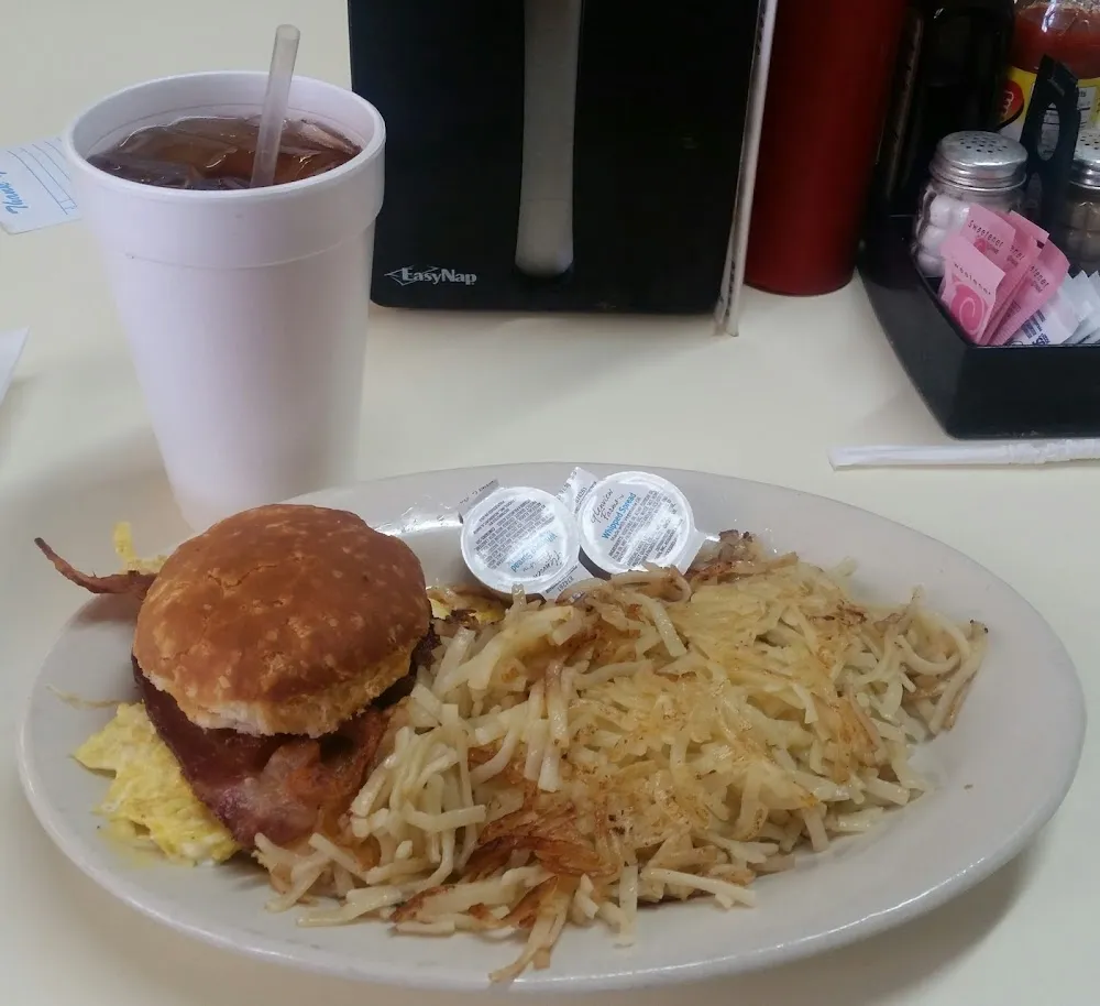 Bacon Egg and Cheese Biscuit with Hash Browns